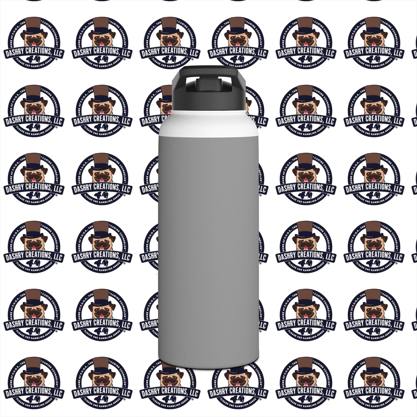 Craps “Praying Over Dice” Bishop’s Mitre Hat Stainless Steel Water Bottle, Standard Lid