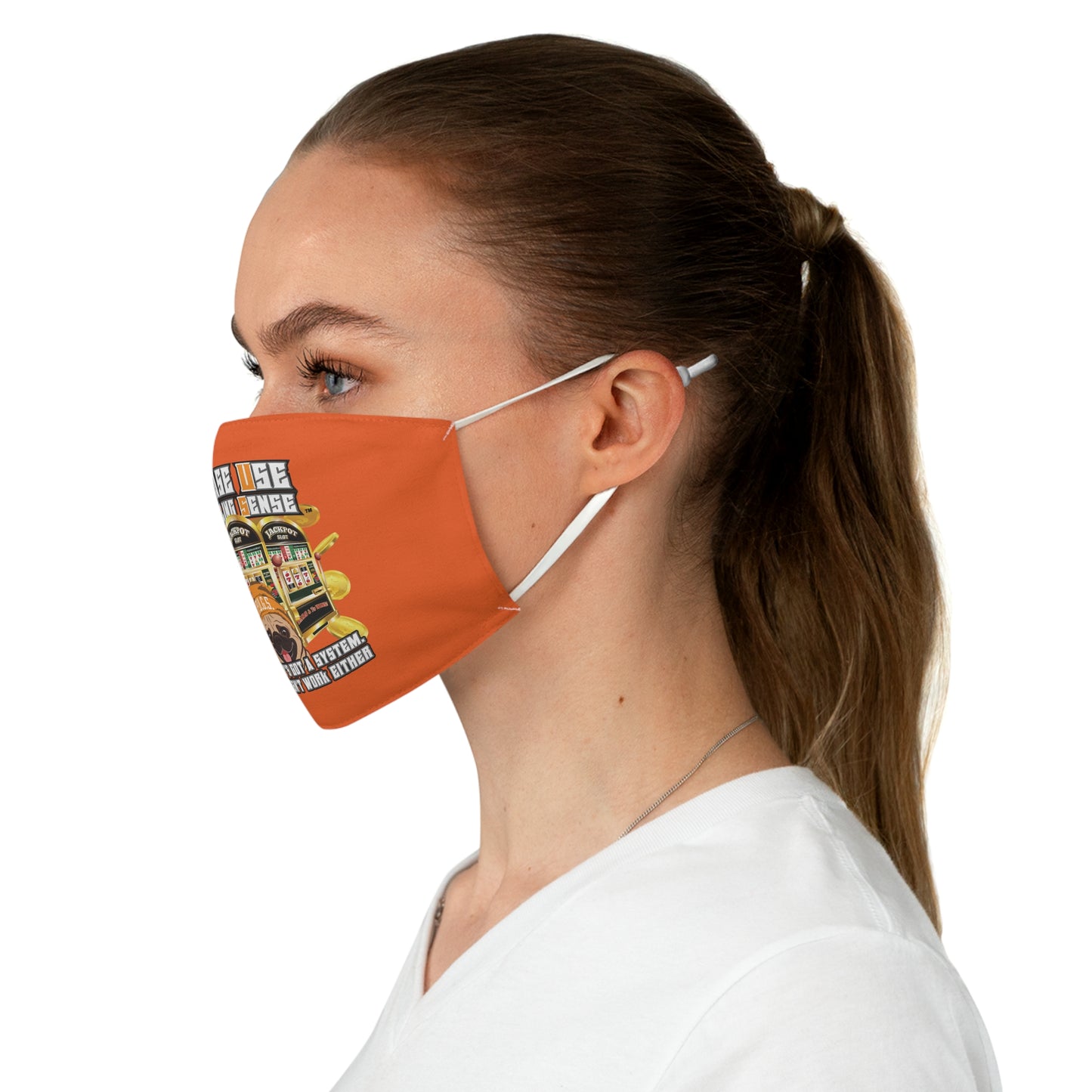 Slots “Everybody’s Got A System” Orange Wool Cap Fabric Face Mask