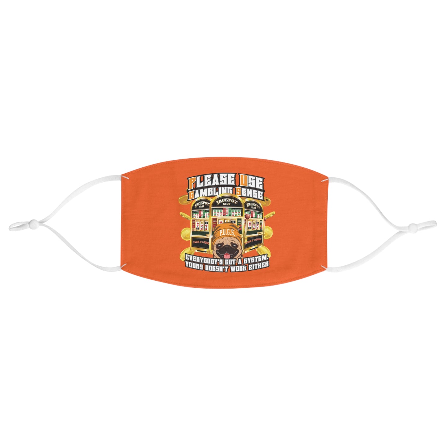 Slots “Everybody’s Got A System” Orange Wool Cap Fabric Face Mask