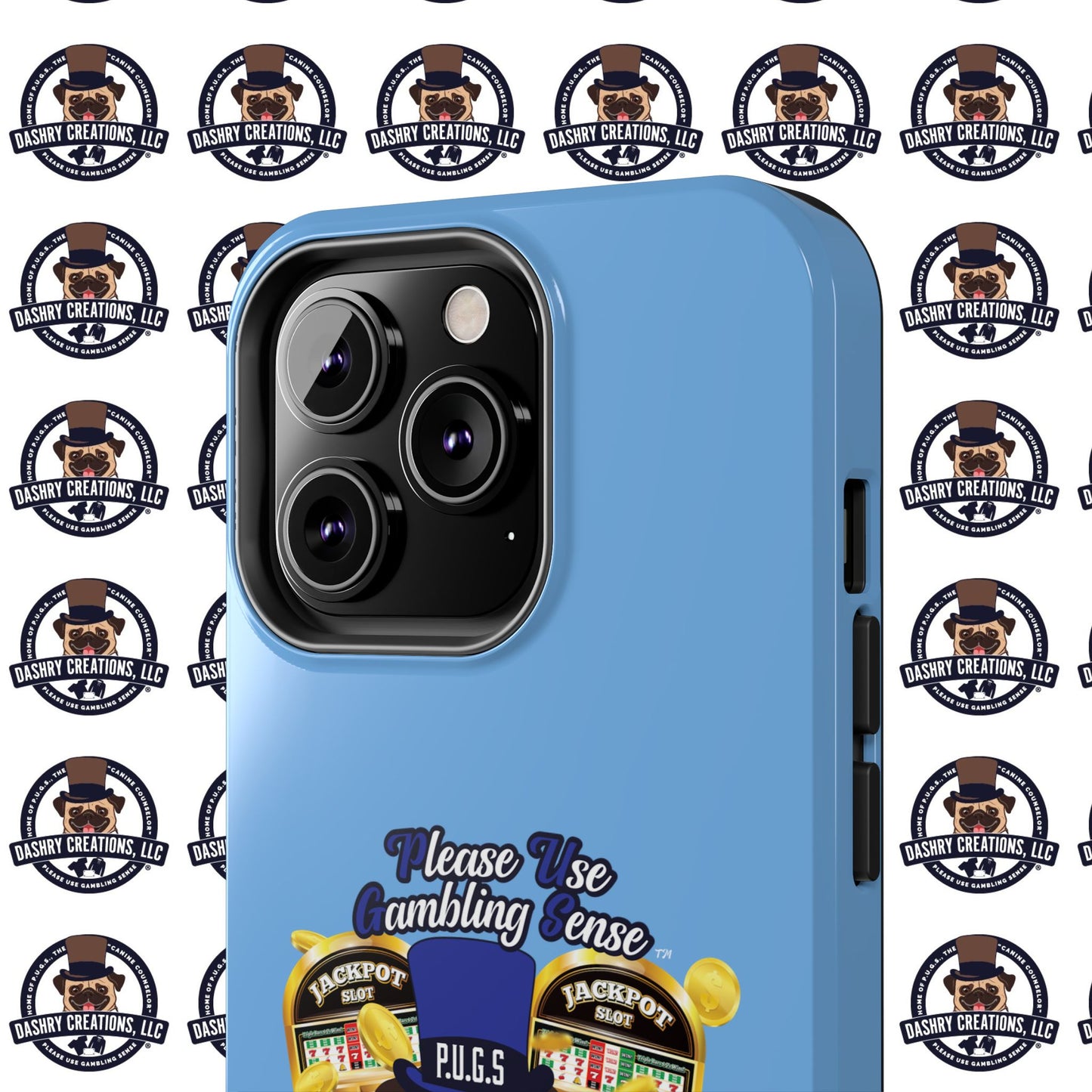 Slots “Everybody’s Got A System” Blue & Black Top Hat Tough Phone Cases