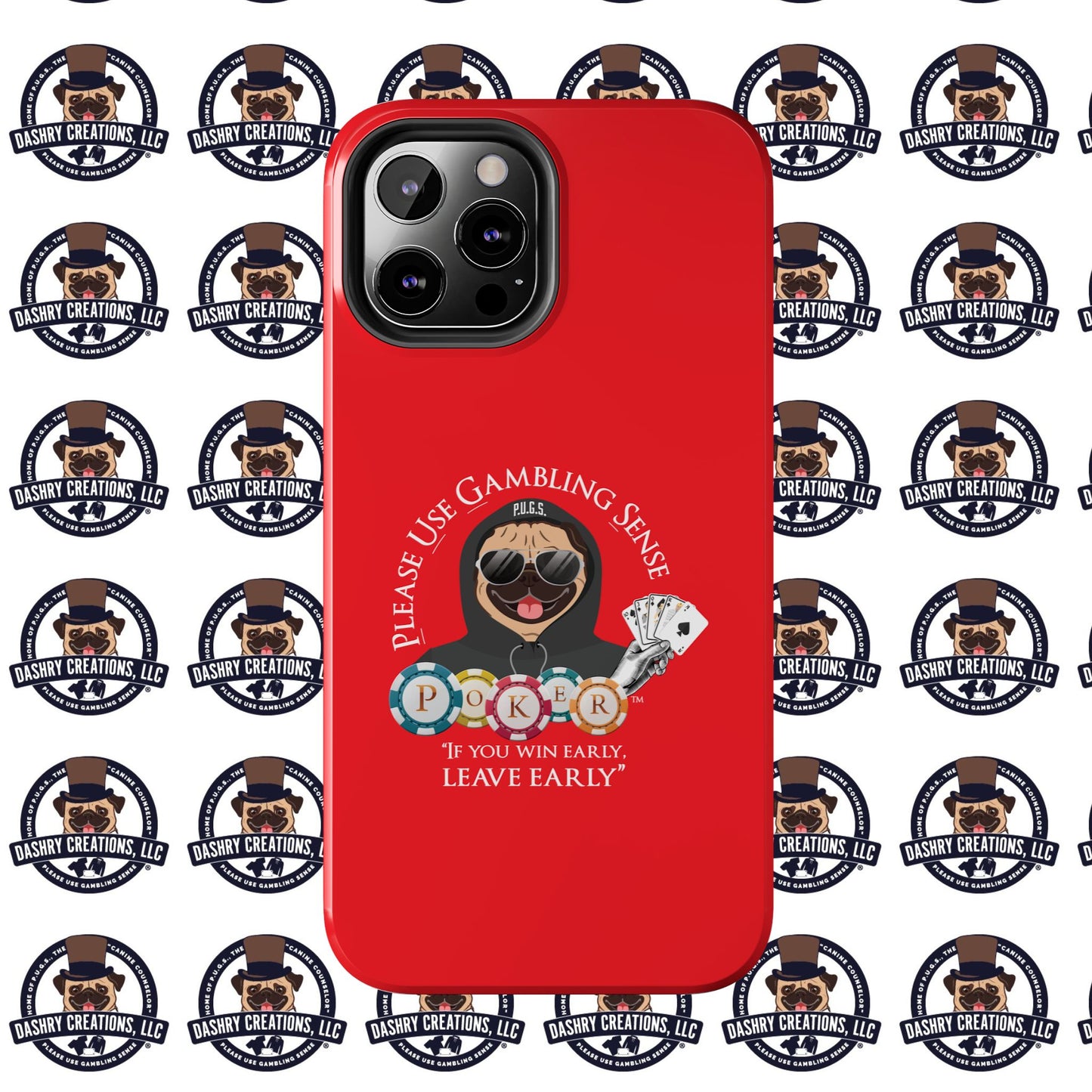 Poker “Win Early Leave” Early Black Hoodie Tough Phone Cases