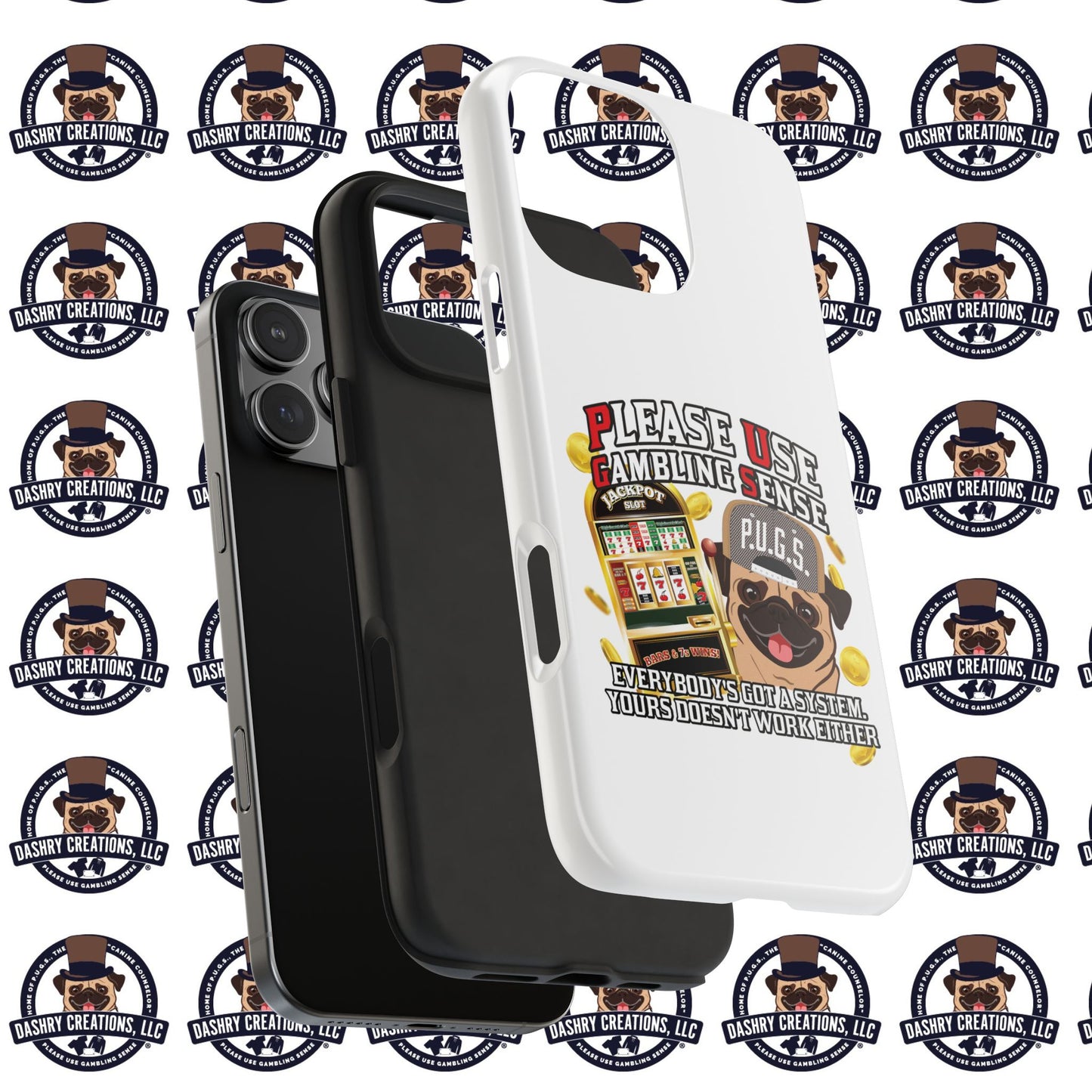 Slots “Everybody’s Got A System” Tan & White Backwards Baseball Cap Tough Phone Cases