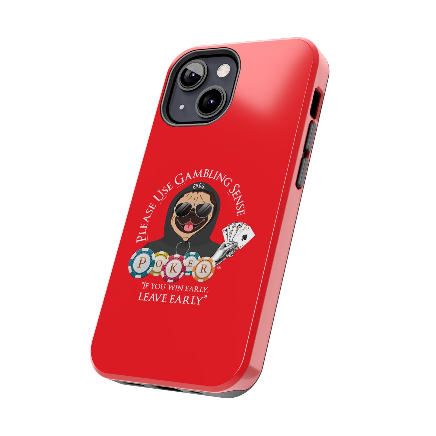Poker “Win Early Leave” Early Black Hoodie Tough Phone Cases
