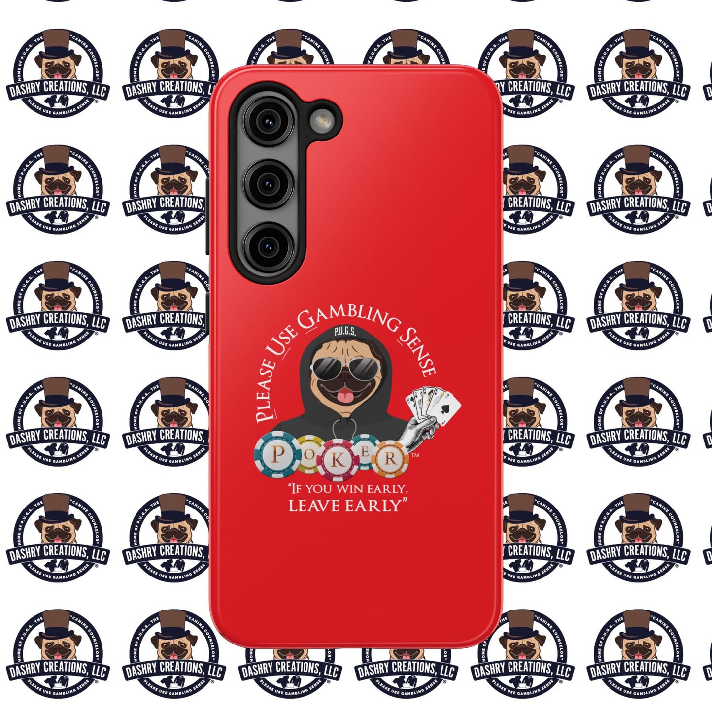 Poker “Win Early Leave” Early Black Hoodie Tough Phone Cases