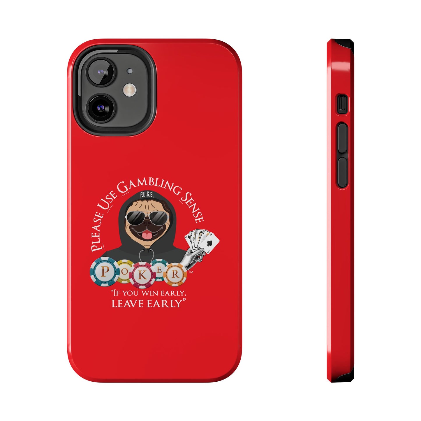 Poker “Win Early Leave” Early Black Hoodie Tough Phone Cases