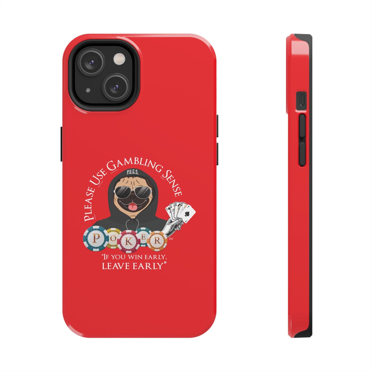 Poker “Win Early Leave” Early Black Hoodie Tough Phone Cases