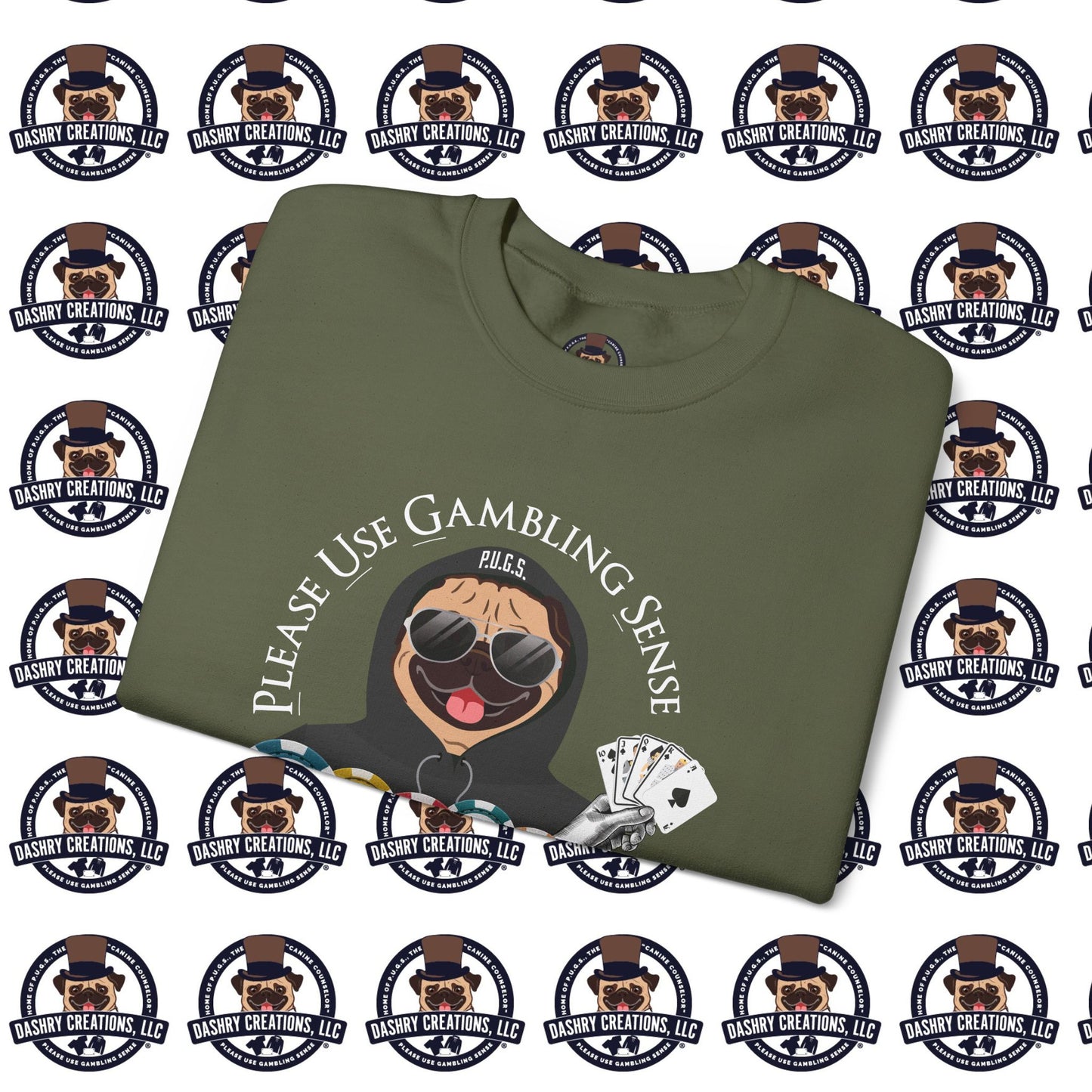 Poker “Win Early Leave” Early Black Hoodie Unisex Heavy Blend™ Crewneck Sweatshirt
