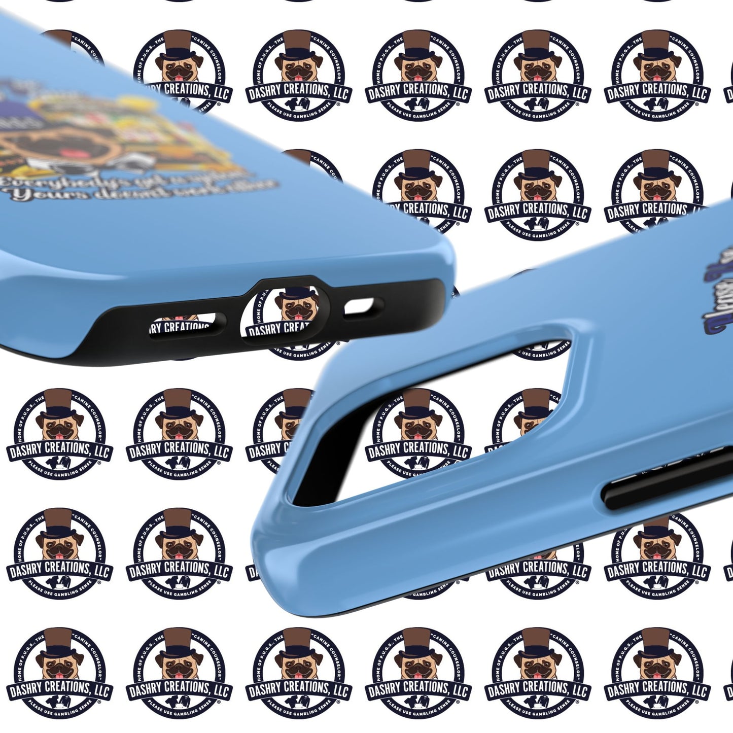 Slots “Everybody’s Got A System” Blue & Black Top Hat Tough Phone Cases
