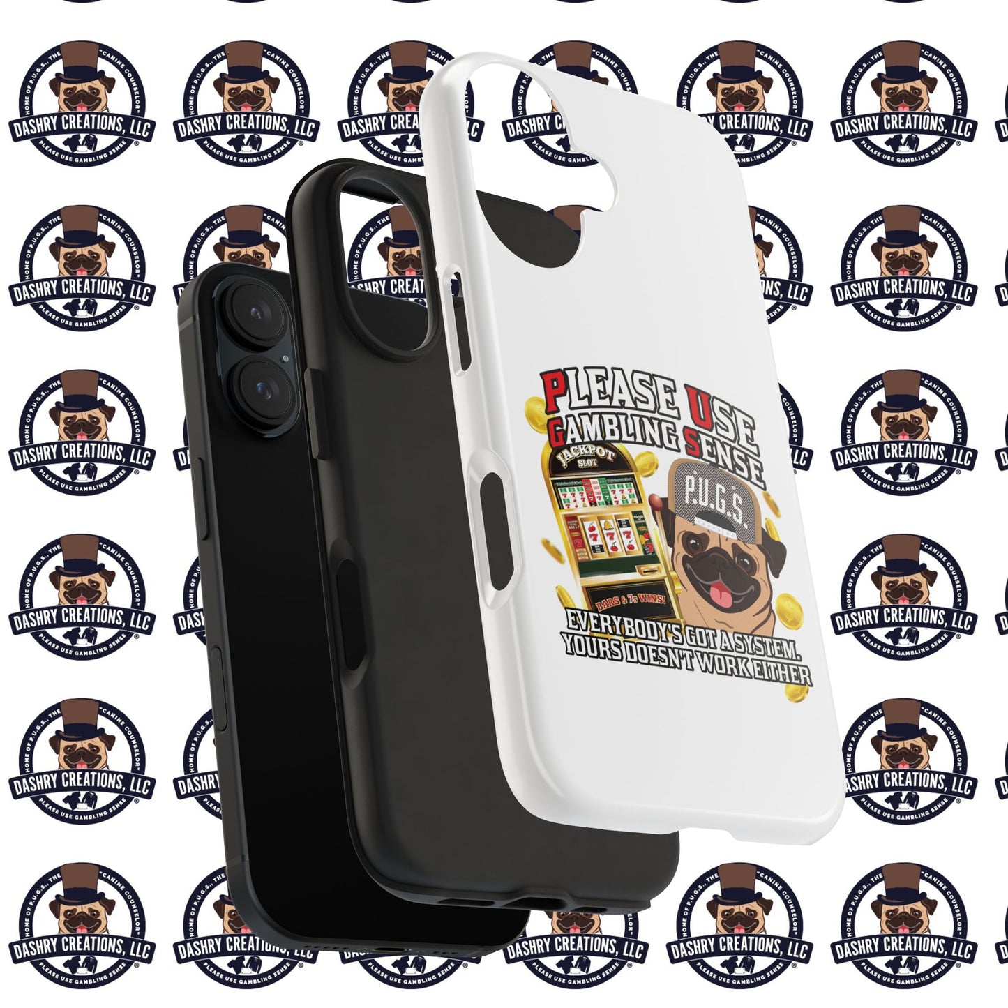 Slots “Everybody’s Got A System” Tan & White Backwards Baseball Cap Tough Phone Cases