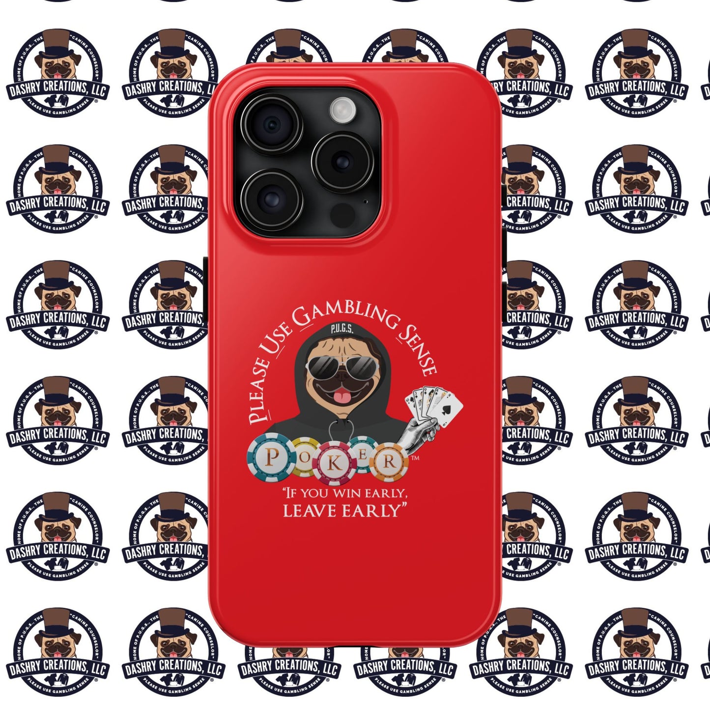 Poker “Win Early Leave” Early Black Hoodie Tough Phone Cases