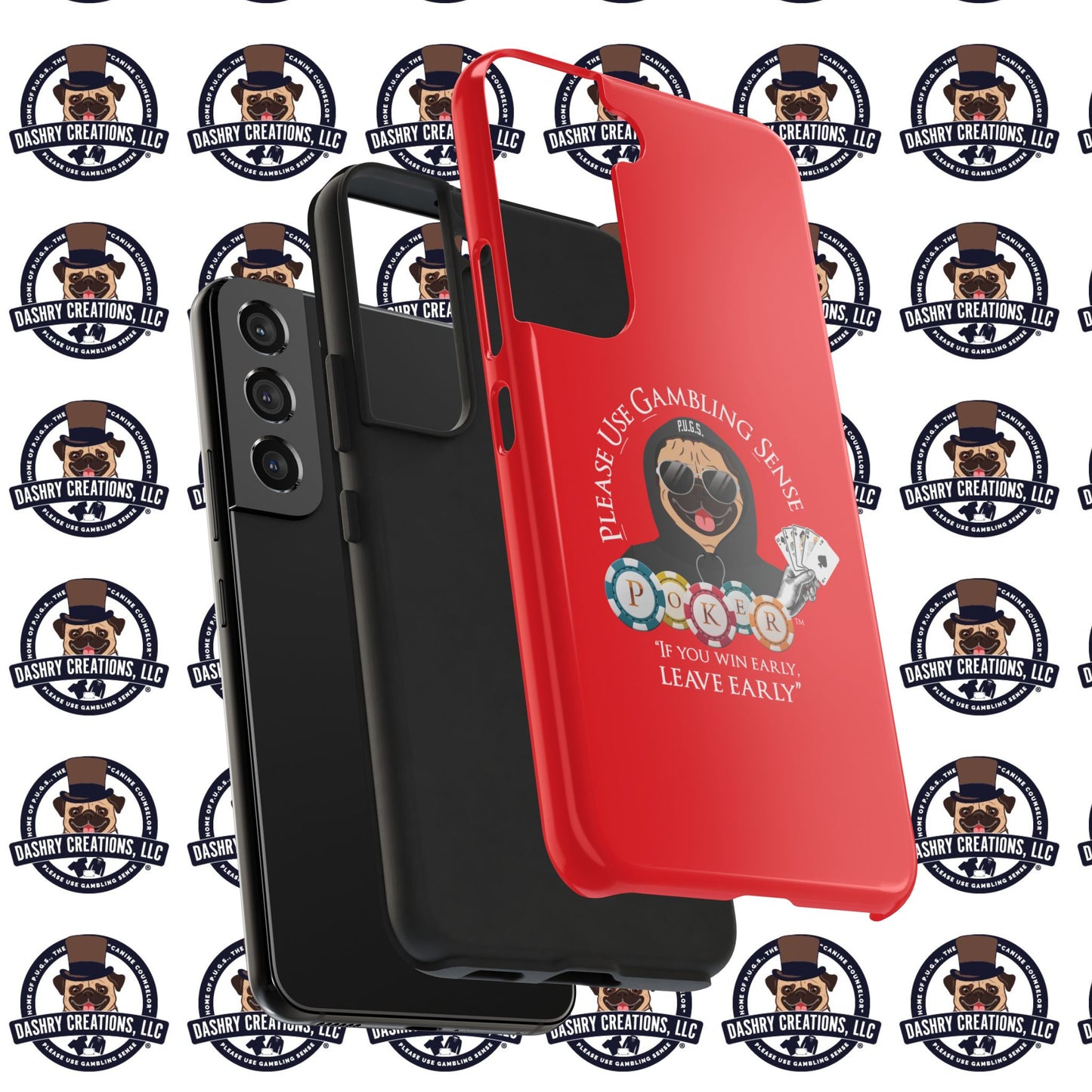 Poker “Win Early Leave” Early Black Hoodie Tough Phone Cases
