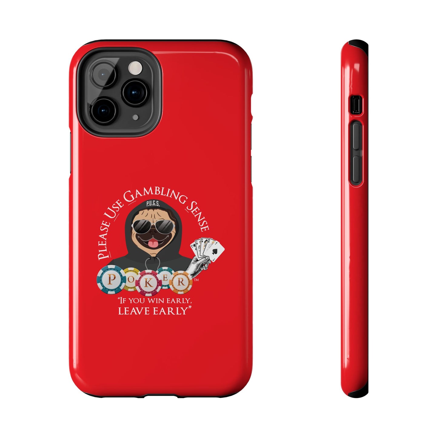 Poker “Win Early Leave” Early Black Hoodie Tough Phone Cases