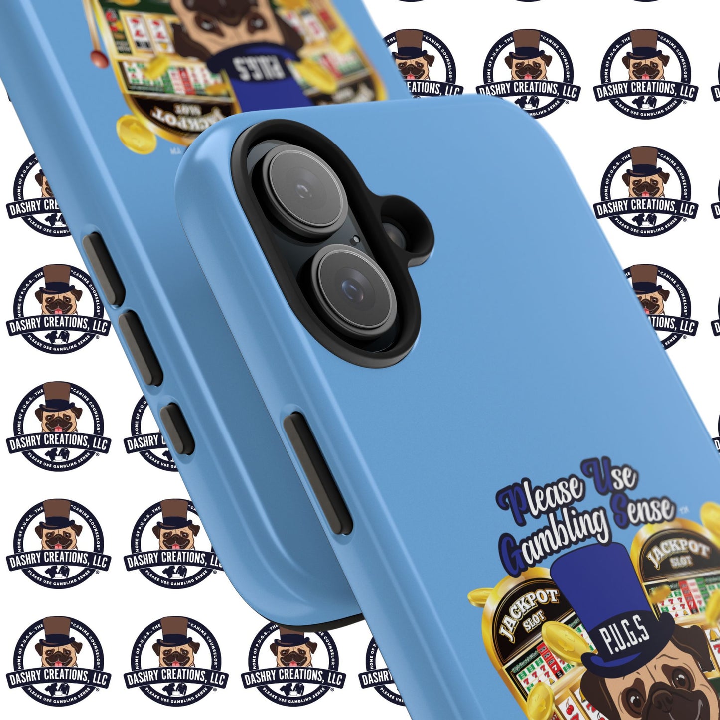 Slots “Everybody’s Got A System” Blue & Black Top Hat Tough Phone Cases