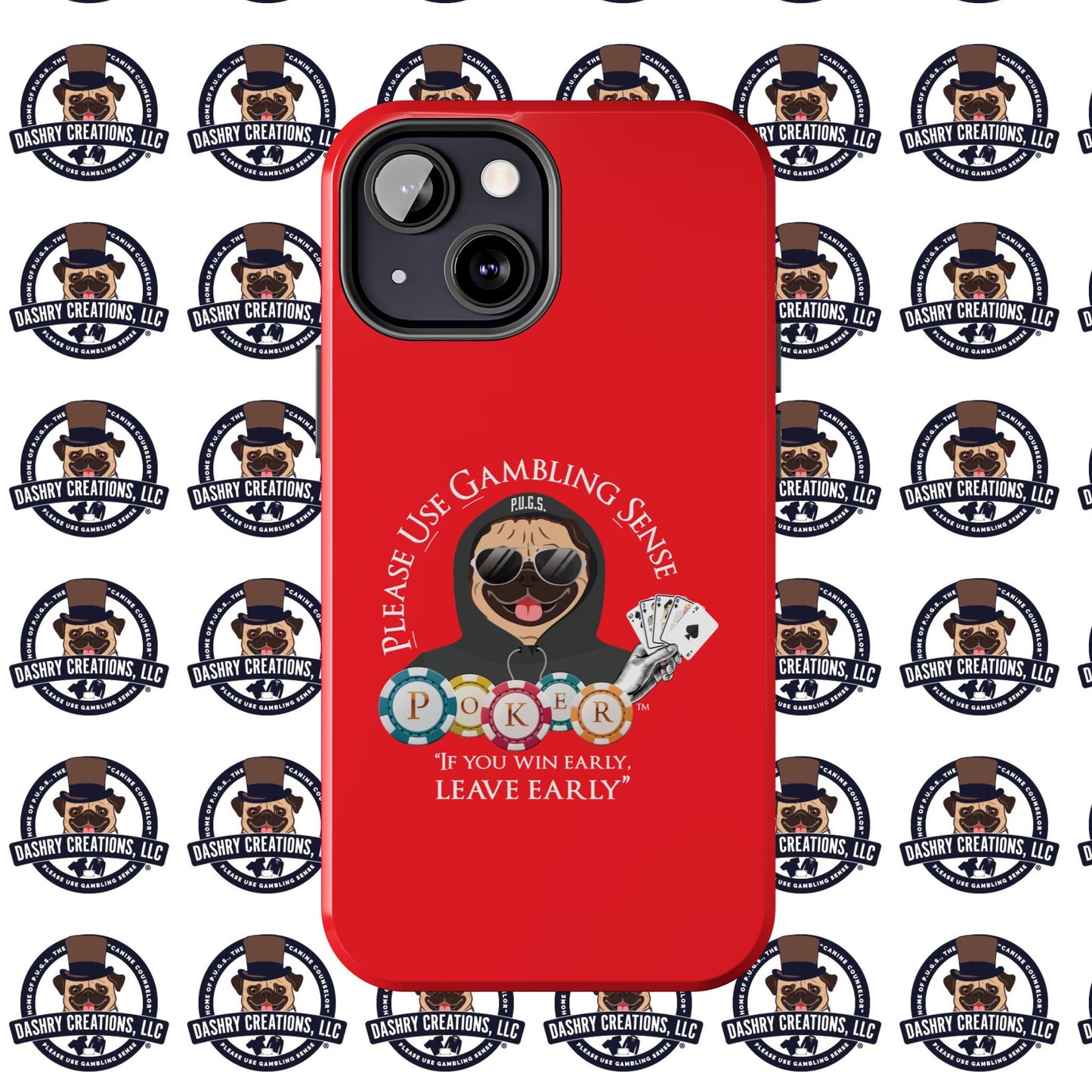 Poker “Win Early Leave” Early Black Hoodie Tough Phone Cases