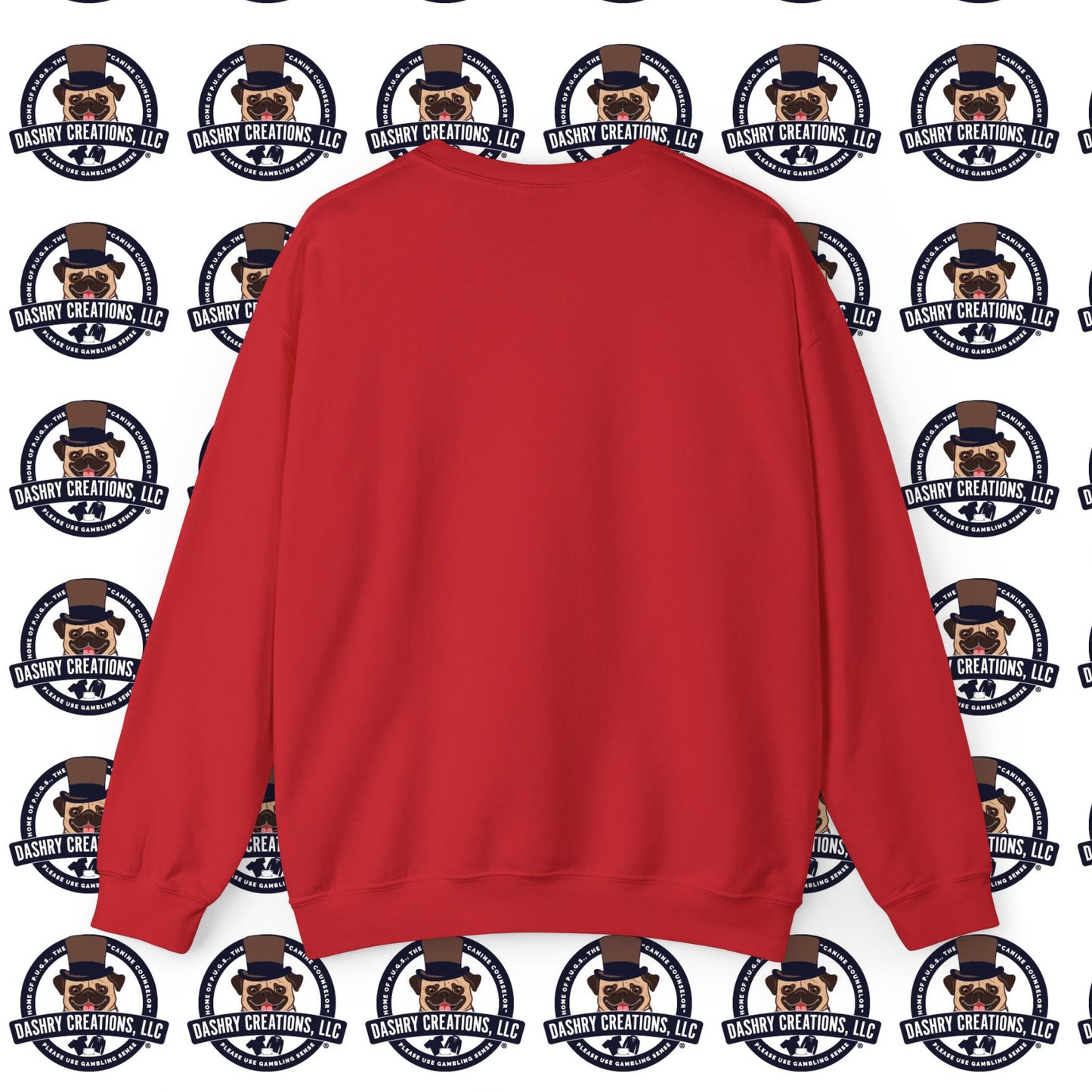 Slots “Everybody’s Got A System” Tan & White Backwards Baseball Cap Unisex Heavy Blend™ Crewneck Sweatshirt