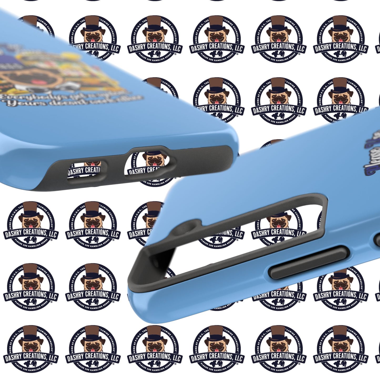 Slots “Everybody’s Got A System” Blue & Black Top Hat Tough Phone Cases