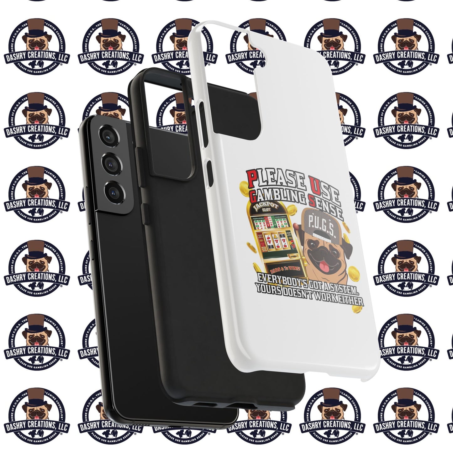 Slots “Everybody’s Got A System” Tan & White Backwards Baseball Cap Tough Phone Cases