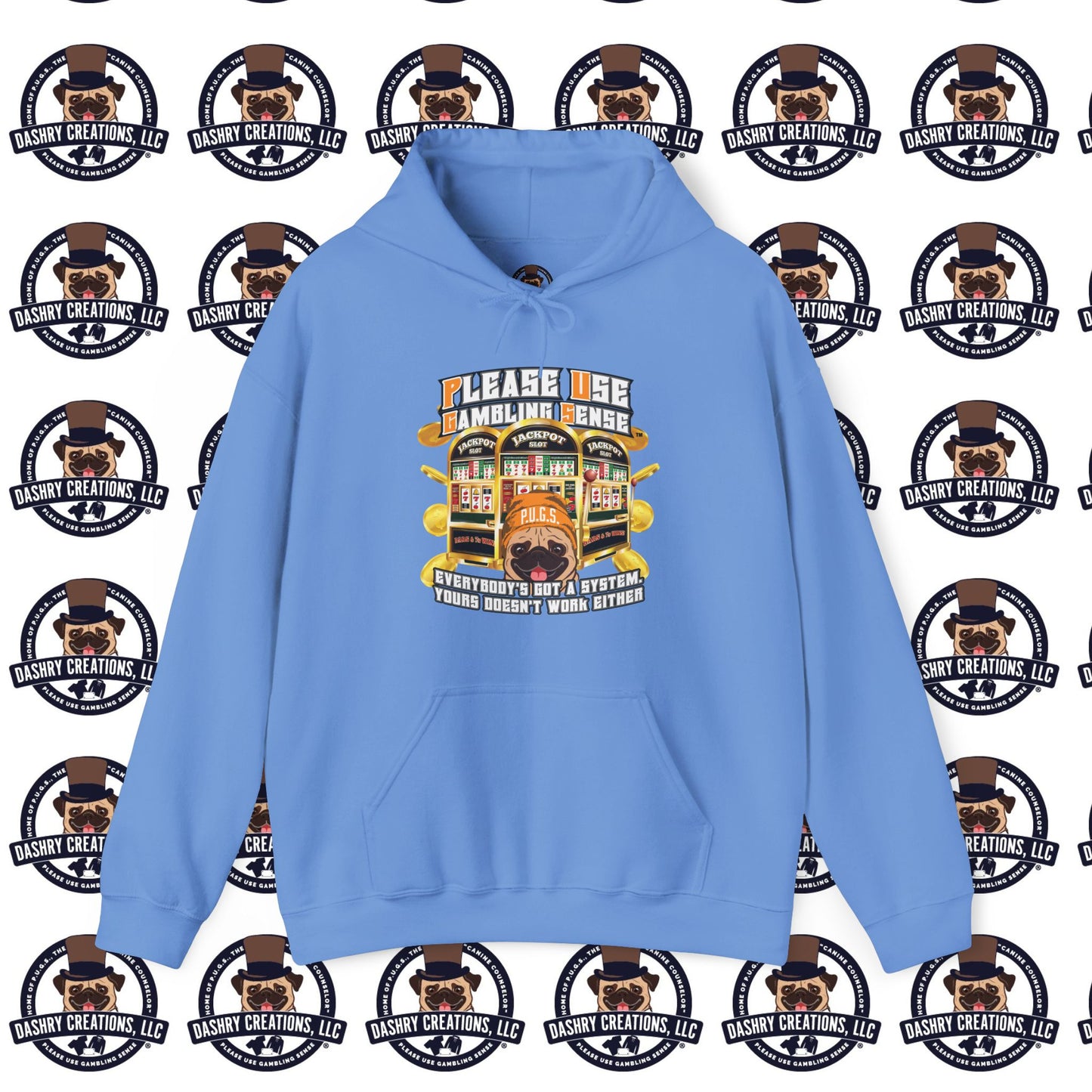 Slots “Everybody’s Got A System” Orange Wool Cap Unisex Heavy Blend™ Hooded Sweatshirt