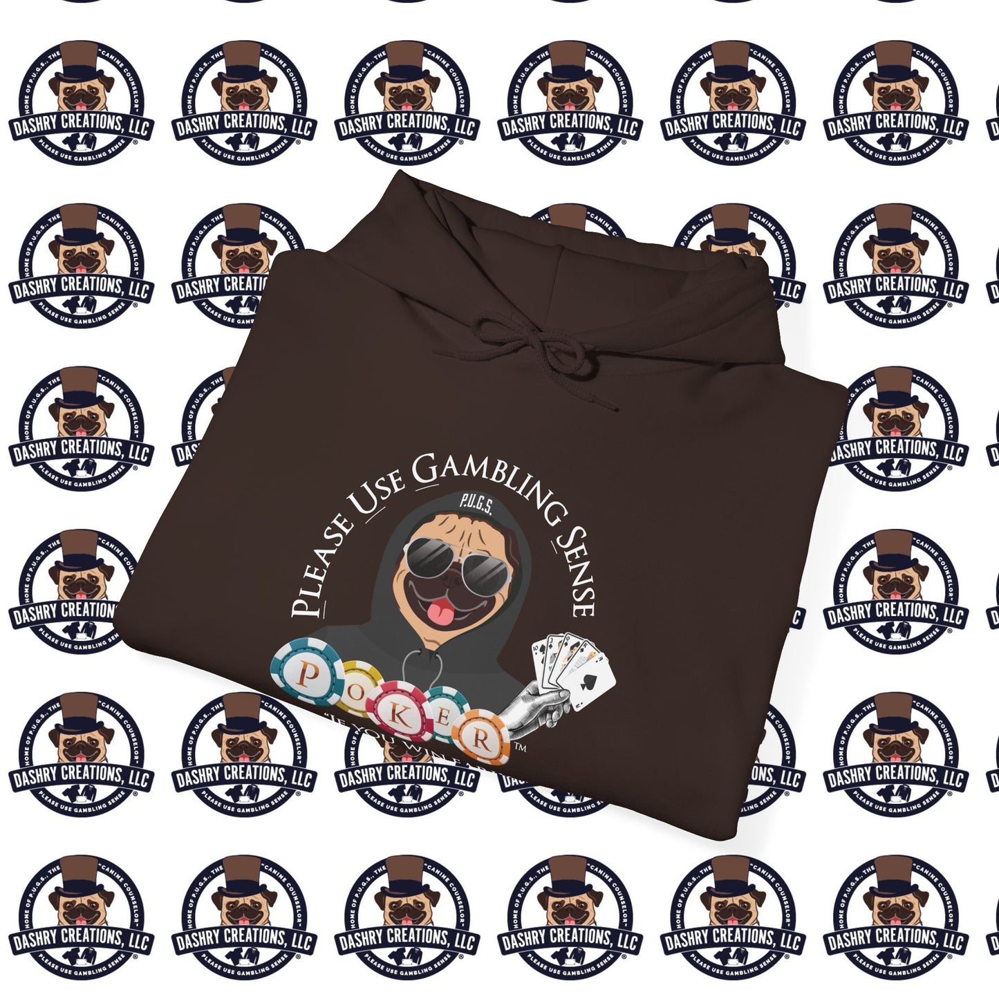 Poker “Win Early Leave” Early Black Hoodie Unisex Heavy Blend™ Hooded Sweatshirt