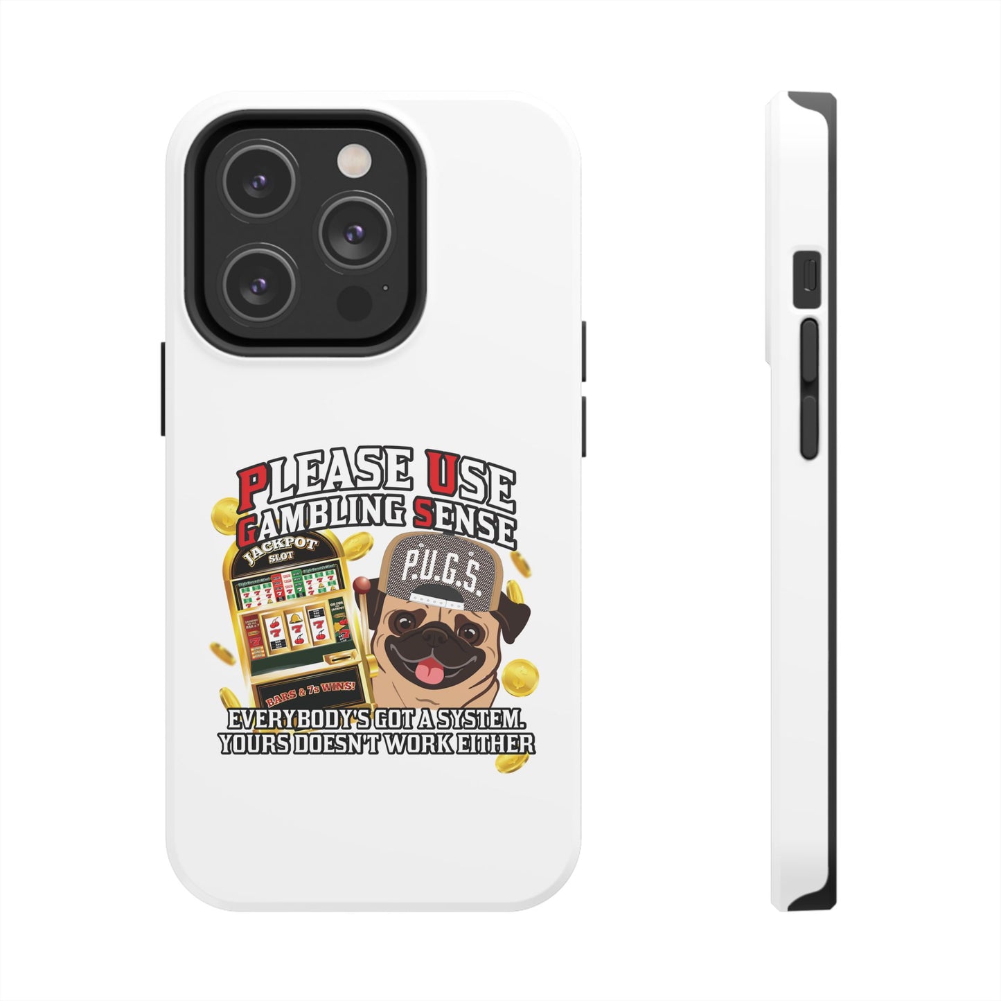 Slots “Everybody’s Got A System” Tan & White Backwards Baseball Cap Tough Phone Cases