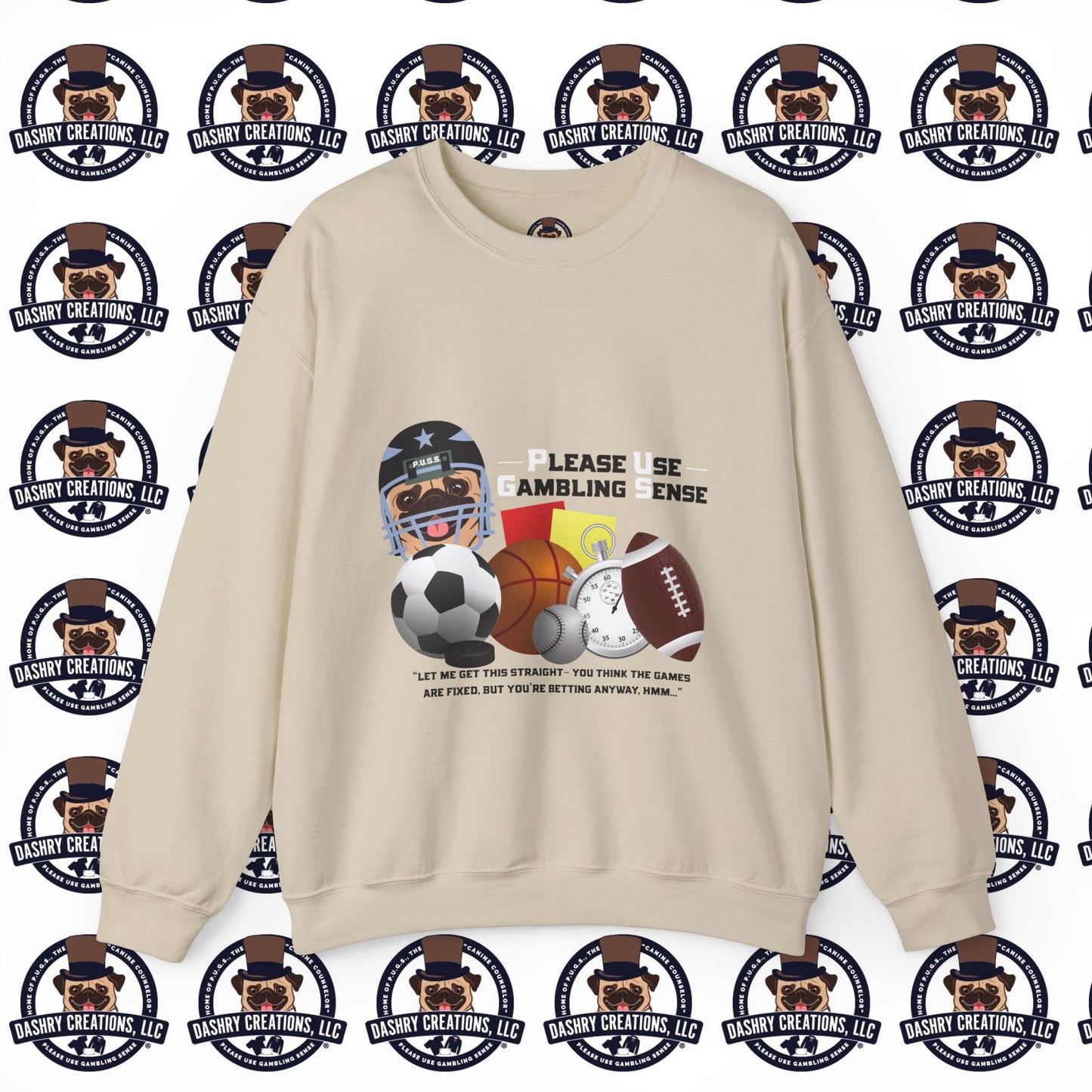 Sports Betting “Games Are Fixed” Helmet Unisex Heavy Blend™ Crewneck Sweatshirt