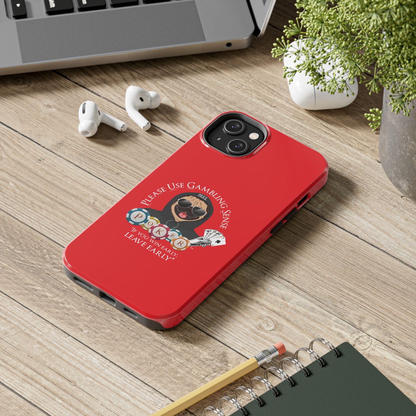 Poker “Win Early Leave” Early Black Hoodie Tough Phone Cases