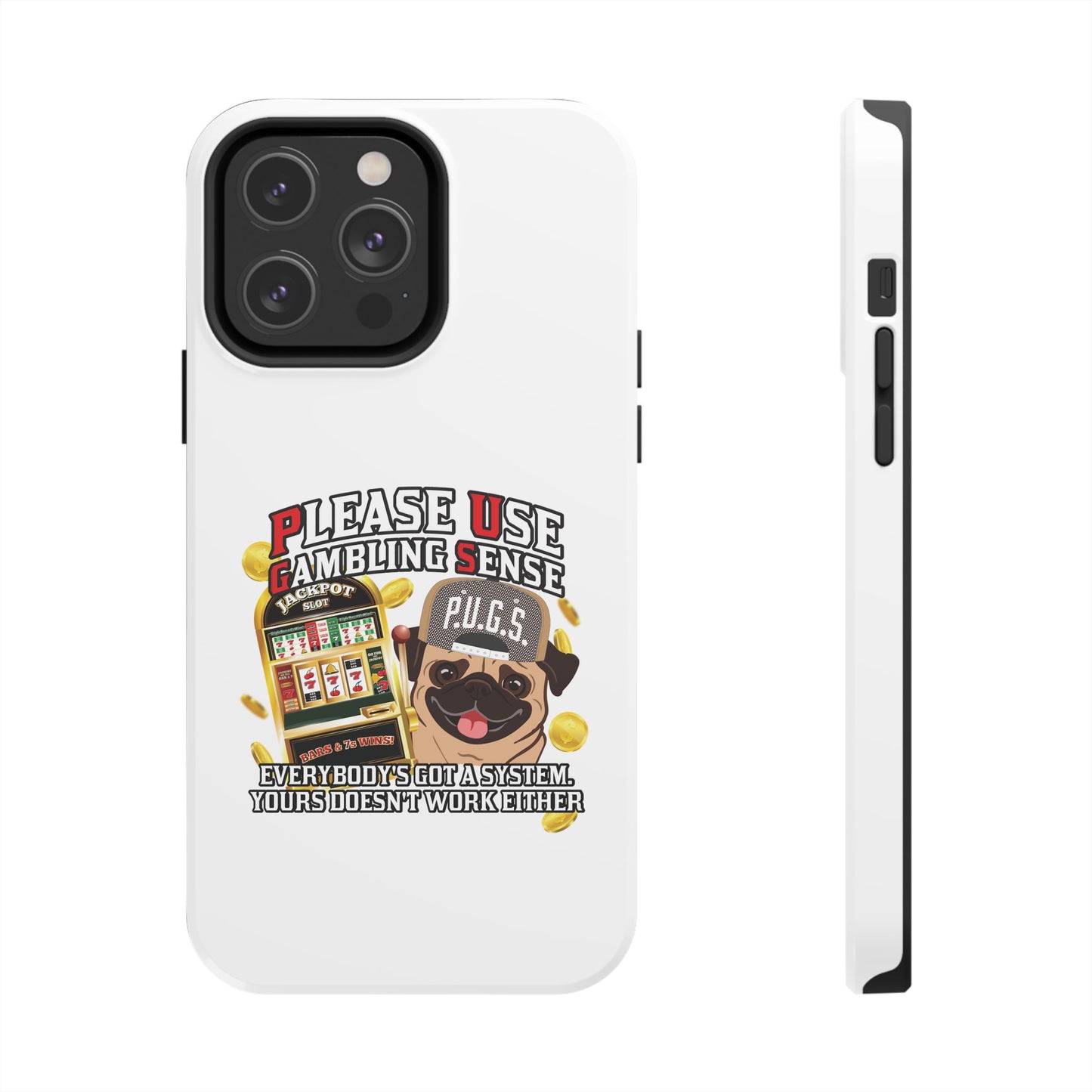 Slots “Everybody’s Got A System” Tan & White Backwards Baseball Cap Tough Phone Cases