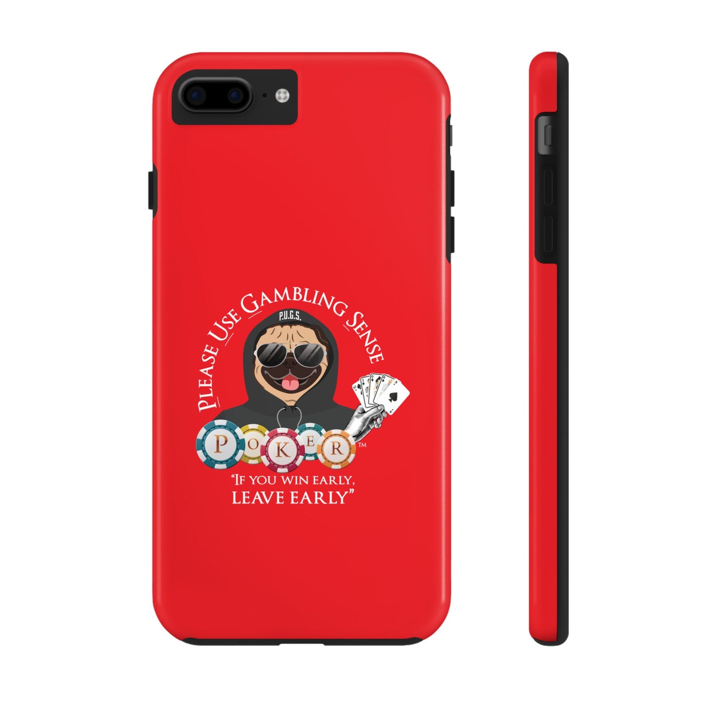 Poker “Win Early Leave” Early Black Hoodie Tough Phone Cases