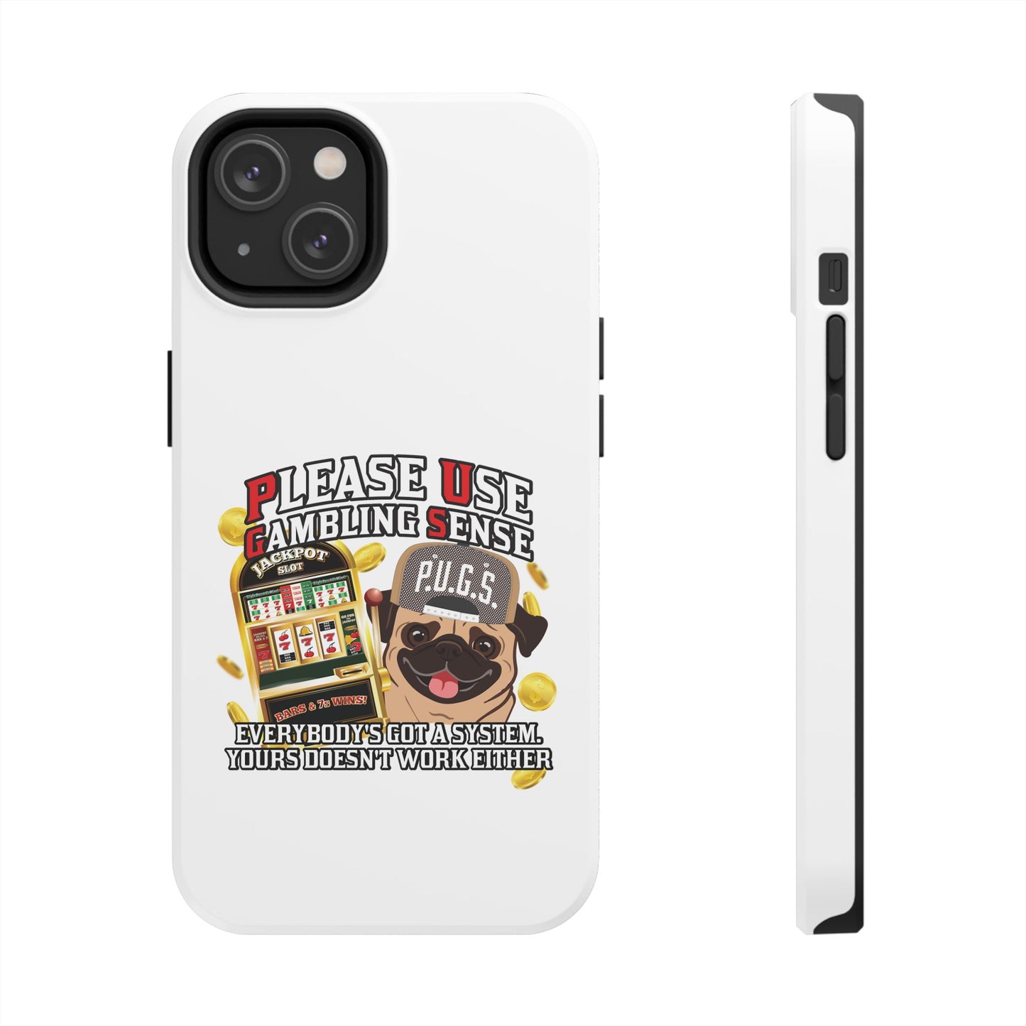 Slots “Everybody’s Got A System” Tan & White Backwards Baseball Cap Tough Phone Cases
