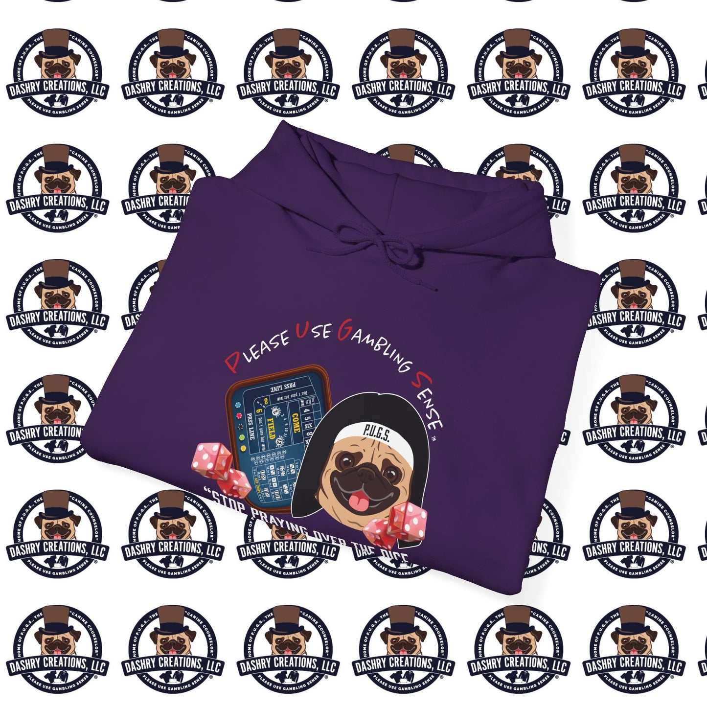 Craps “Praying Over Dice” Nun’s Veil Unisex Heavy Blend™ Hooded Sweatshirt