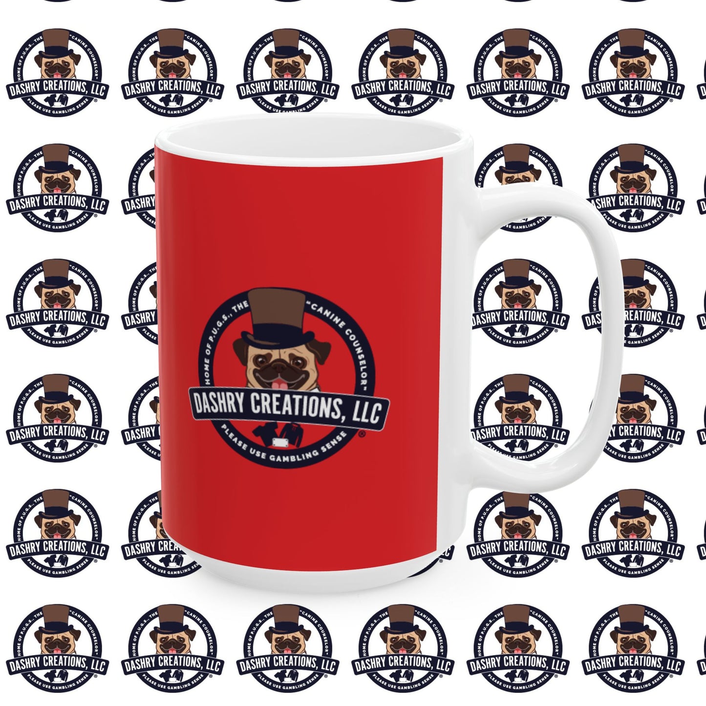 Poker “Win Early Leave” Early Black Hoodie Ceramic Mug, (11oz, 15oz)