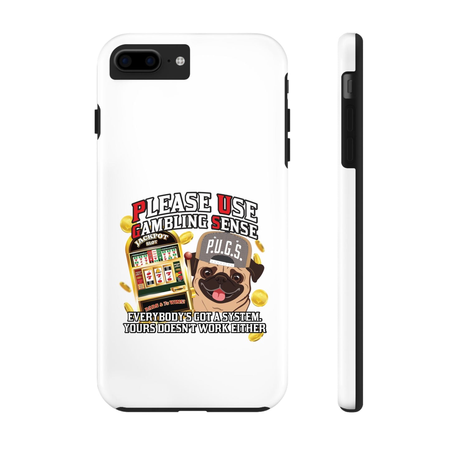 Slots “Everybody’s Got A System” Tan & White Backwards Baseball Cap Tough Phone Cases