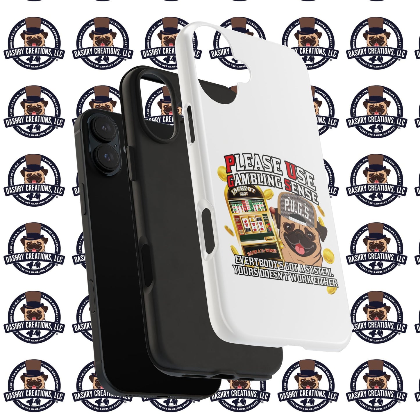 Slots “Everybody’s Got A System” Tan & White Backwards Baseball Cap Tough Phone Cases