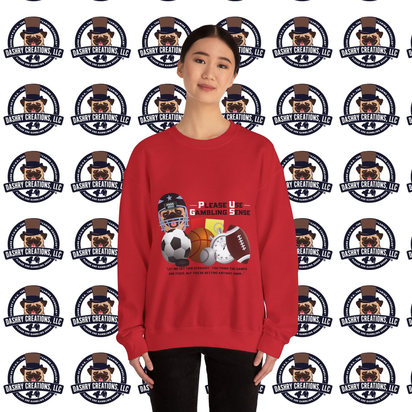 Sports Betting “Games Are Fixed” Helmet Unisex Heavy Blend™ Crewneck Sweatshirt