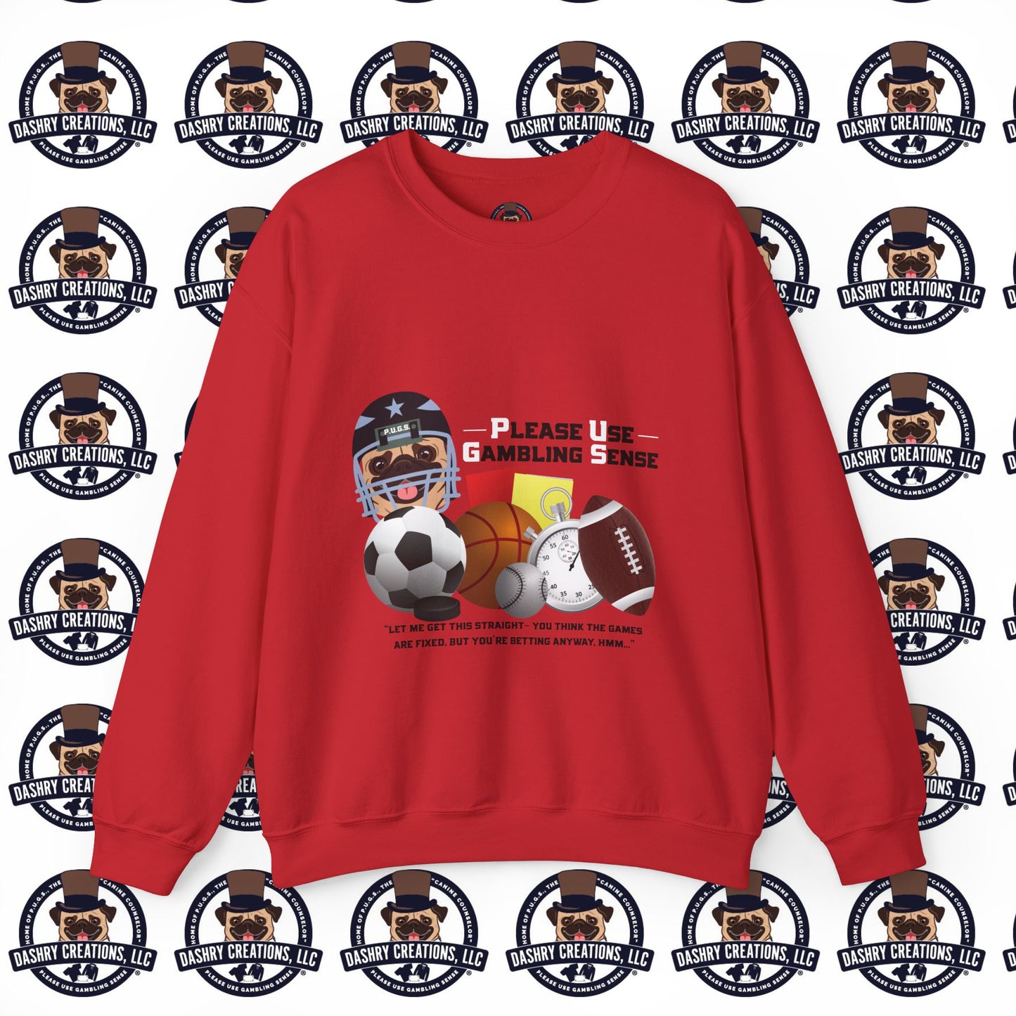 Sports Betting “Games Are Fixed” Helmet Unisex Heavy Blend™ Crewneck Sweatshirt