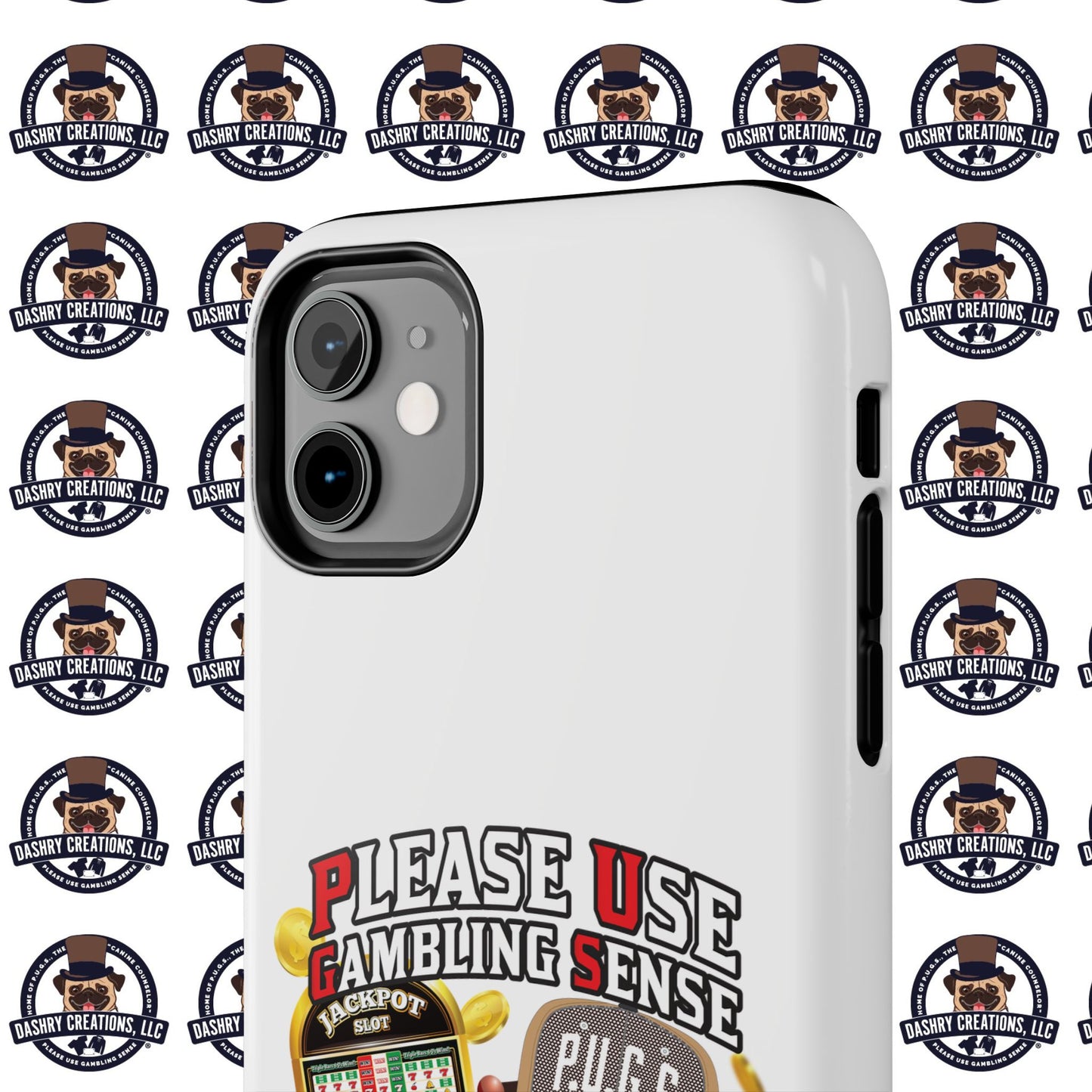 Slots “Everybody’s Got A System” Tan & White Backwards Baseball Cap Tough Phone Cases