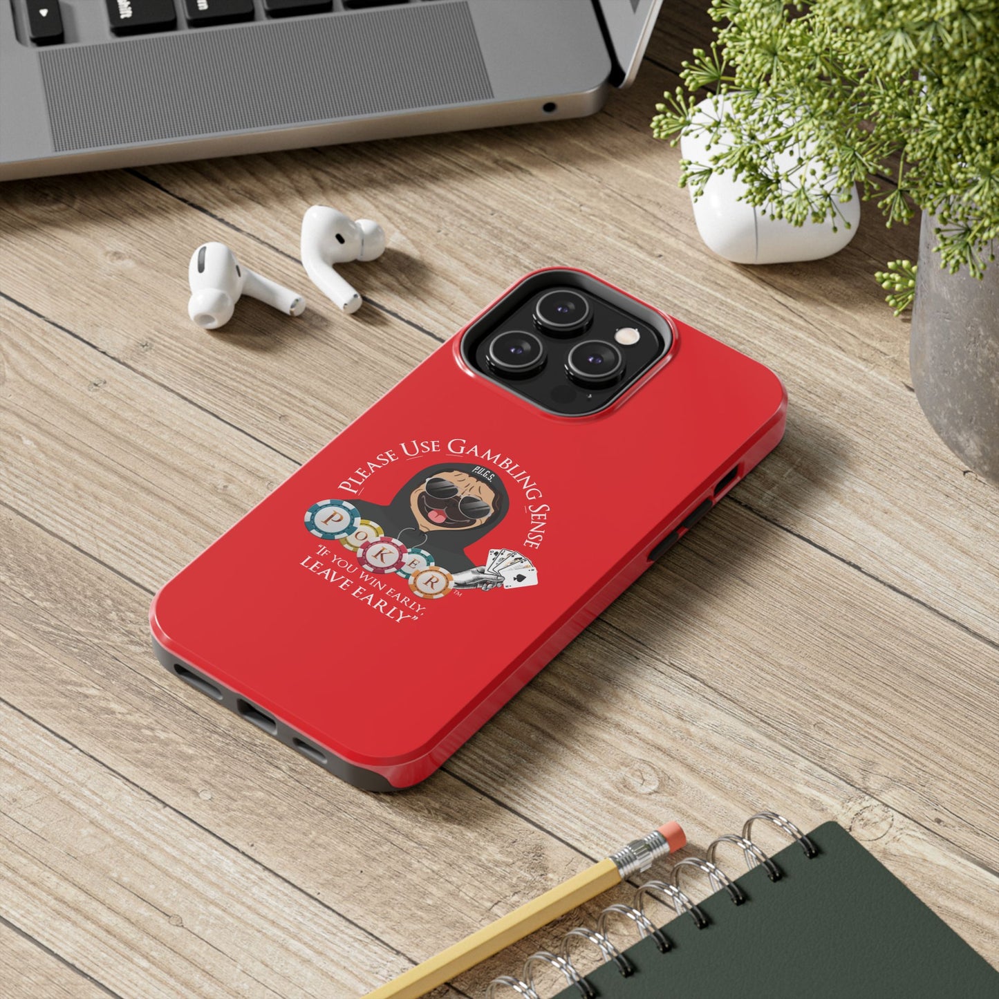Poker “Win Early Leave” Early Black Hoodie Tough Phone Cases